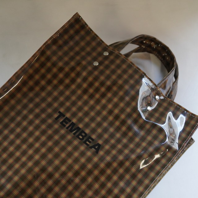 TEMBEA(exA) PAPER TOTE MEDIUM #TMB-2285H-CHECKKHAKI(6)