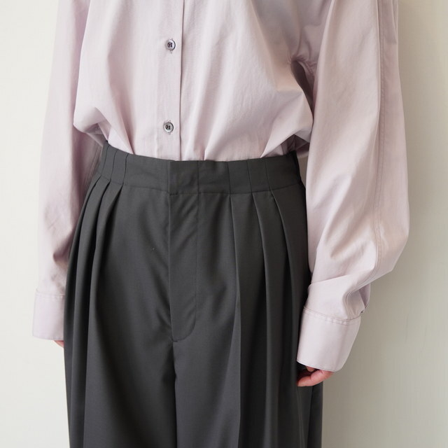 BOWTE(�o�E�g) EXTRA WORSTED TOROPOCAL TUCKED RELAX WIDE PANTS #261-04-0002(6)