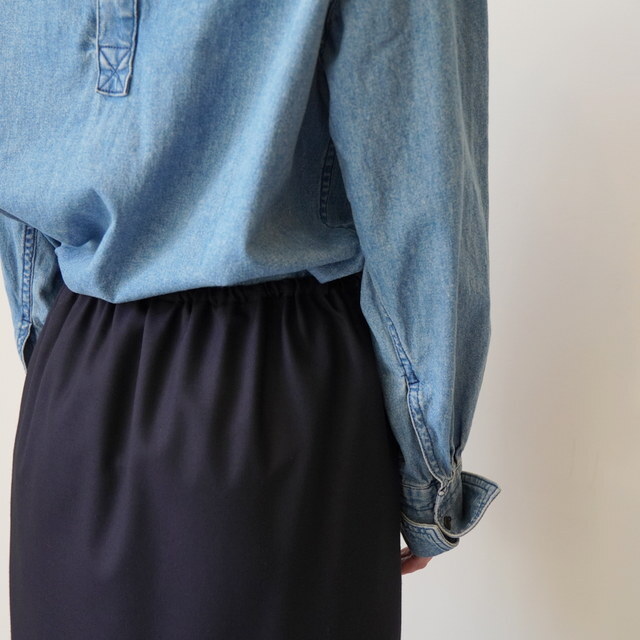 BOWTE(�o�E�g) EXTRA FINE WORSTED SERGE NARROW W STRIGHT SKIRT#261-05-0003(6)