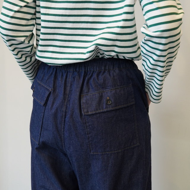 maison de soil(���]���h�\�C��)  LIGHT WEIGHT DENIM EASY CROPPED PANTS #IMDSH2641D(6)