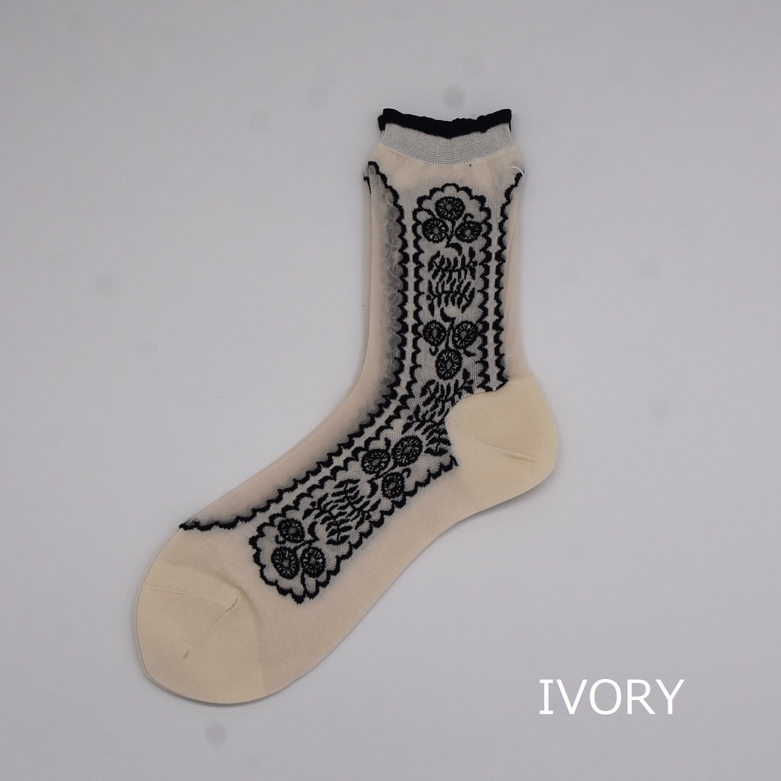 ANTIPAST (�A���e�B�p�X�g) / SHEER FLOWER SOCKS�y2�F�W�J�z #AM-817-AA(6)