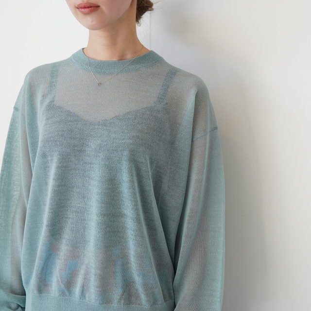 Graphpaper(�O���t�y�[�p�[) Coiled Wool Nylon Oversized Crew Neck Knit #GL261-80430(6)