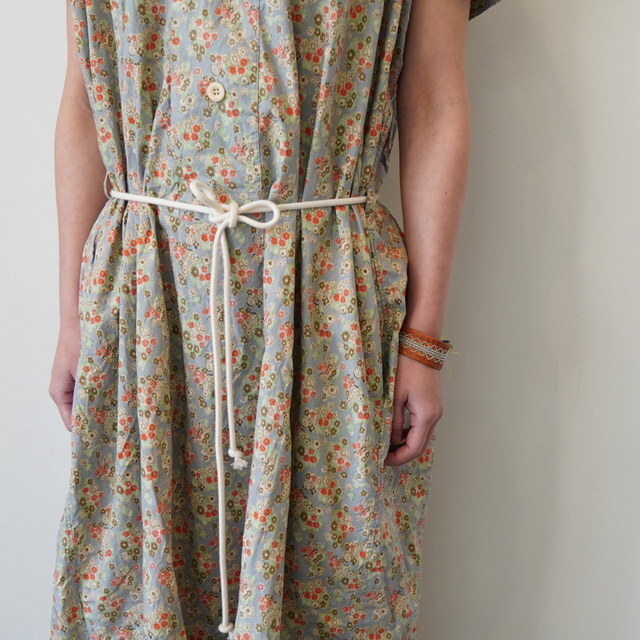 SONO(�\�m) DANTE DRESS Dusty Blue Floral #8043 26SS(6)