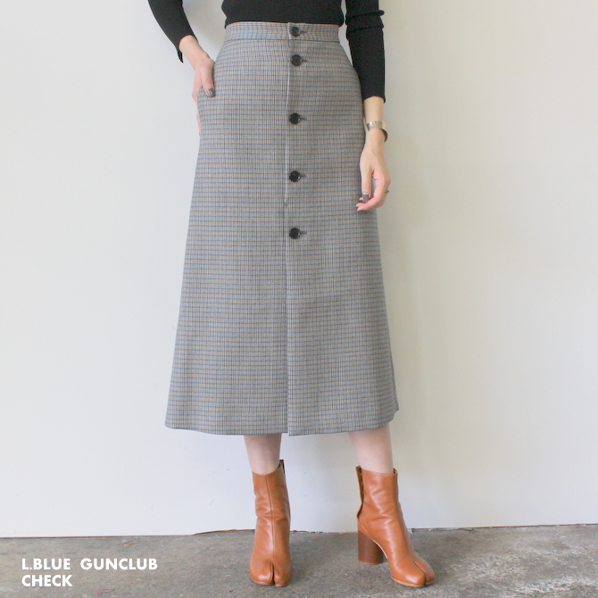 40% off sale】AURALEE(オーラリー) DOUBLE FACE CHECK  SKIRT(2色展開)_A9AS04BN【K】／acoustics Lady's