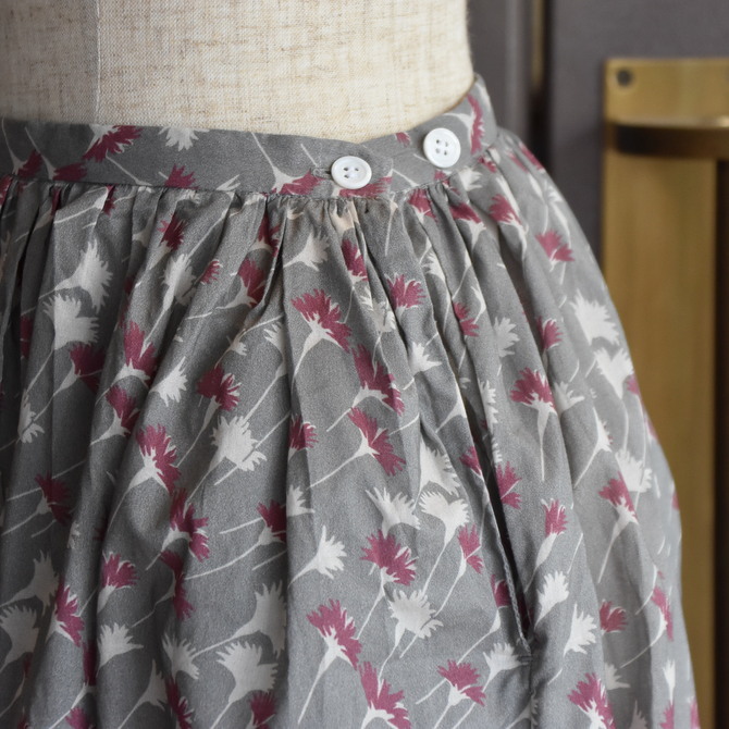 TOUJOURS(トゥジュー) / SILKY COTTON FLORAL PRINT CLOTH Randam Pleated Maxi Skirt #TM36OK04(7)