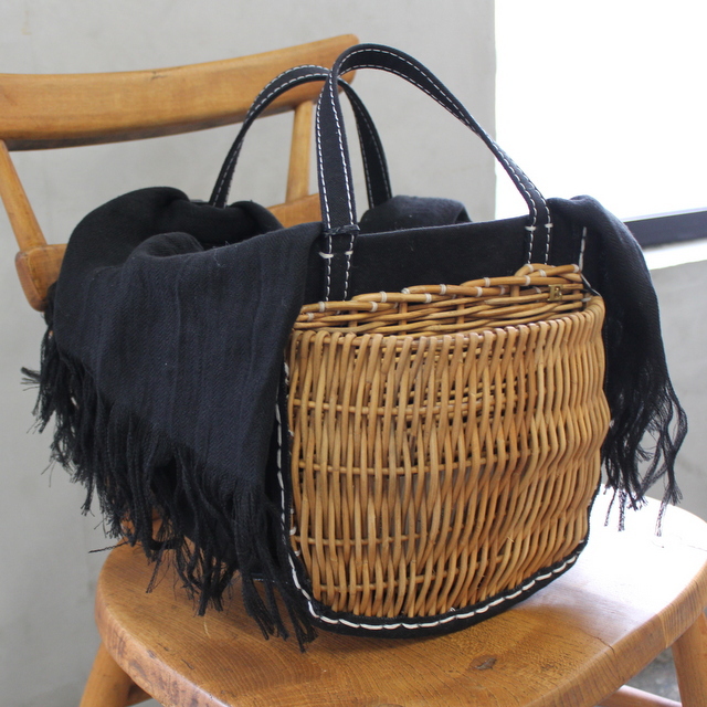 ebagos(エバゴス) かご(ポケット付きトートBAG)(2色展開) #12531／acoustics Lady's