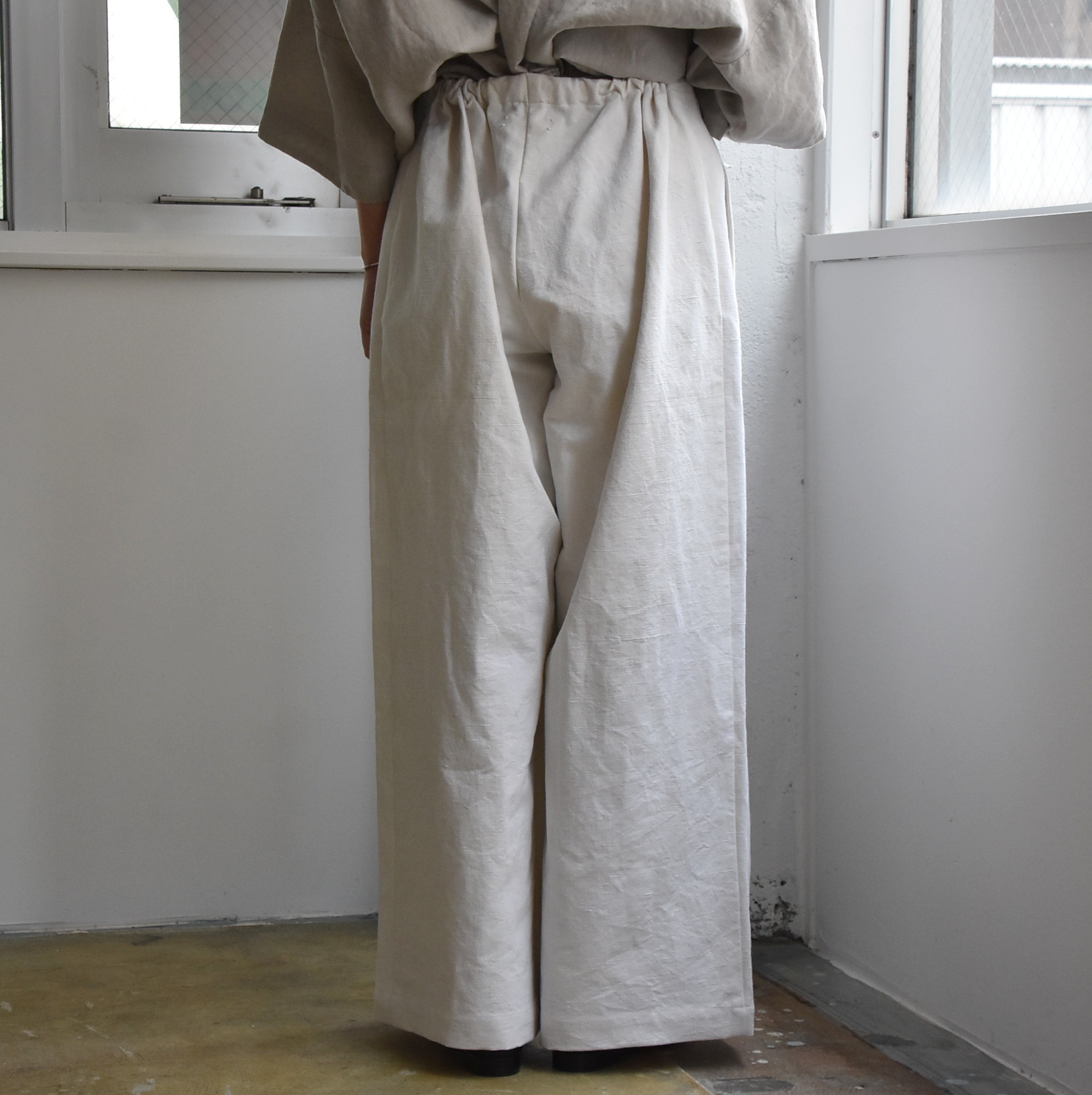 Whiteread (zCg[h) / LINEN TROUSERS 03 #TROUSERS03-AA(7)