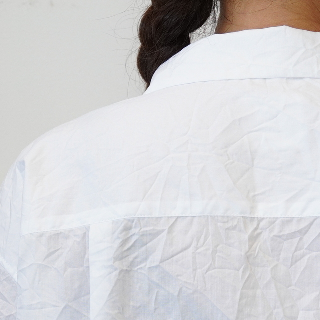 TOUJOURS(gDW[) Open Collar Short Sleeve Frill Shirt#TM40HS01(7)
