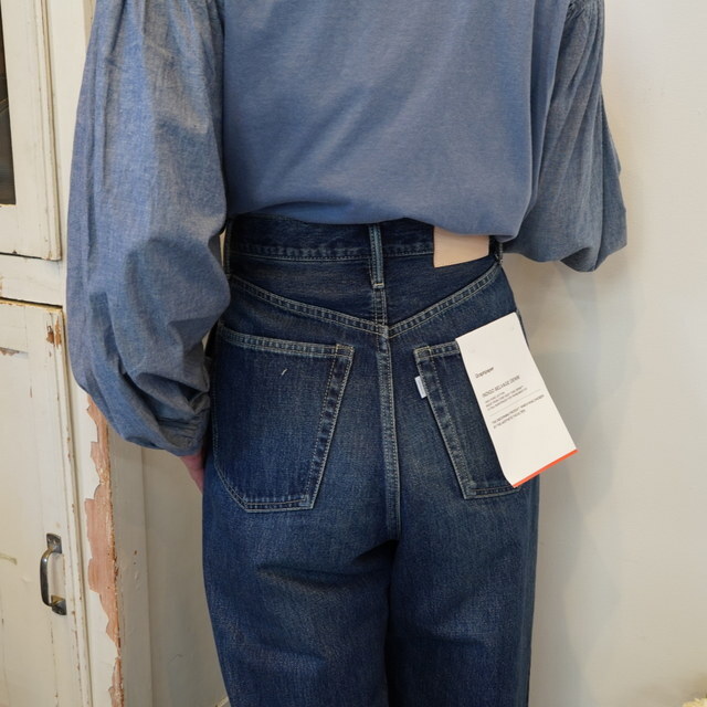 Graphpaper(Oty[p[)Selvage Denim Two Tuck Wide Pants-DARK FADE-#GL243-40189DB(7)