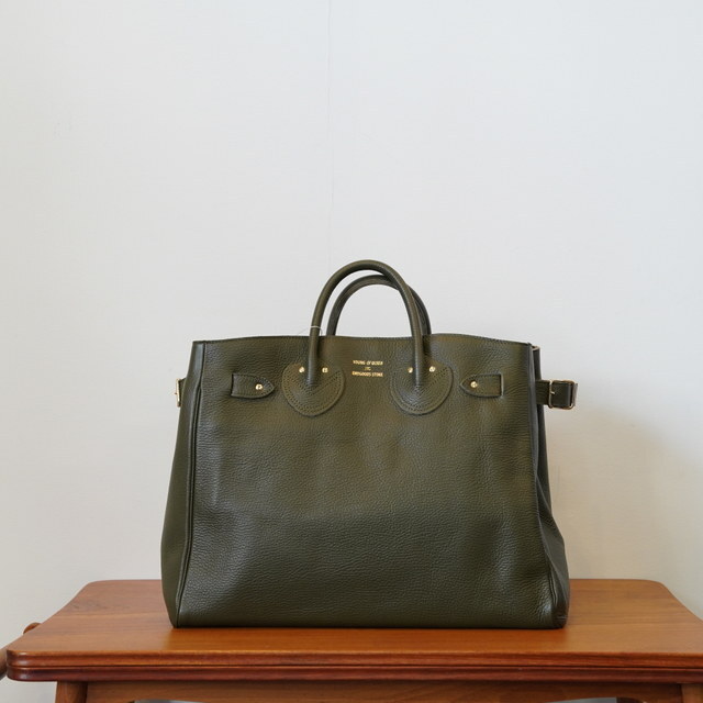 YOUNG&OLSEN(OAhI[Z) EMBOSSED LEATHER BELTED TOTE M#YO2503-GD012(7)