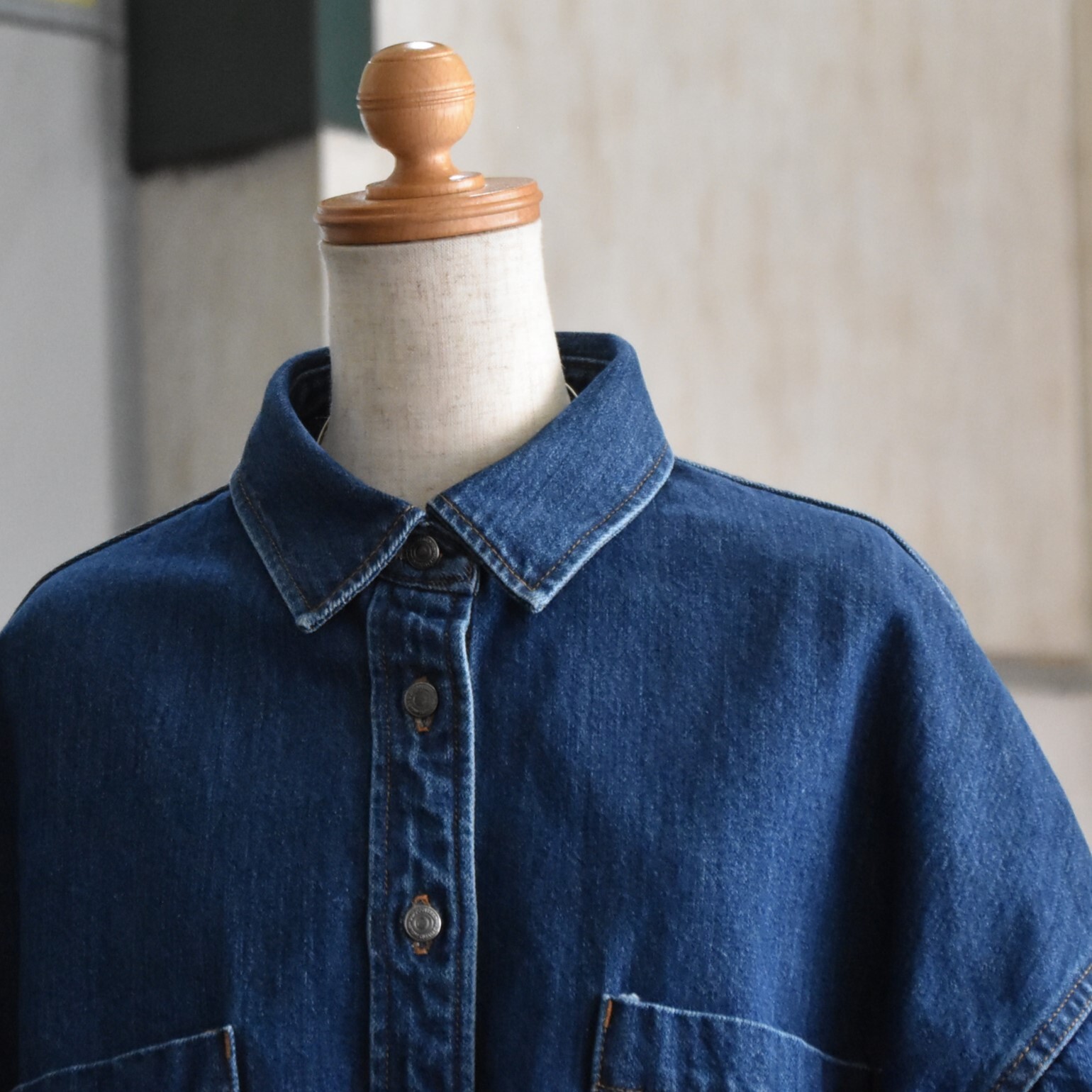 SACRA (TN) / AUTHENTIC DENIM CROPPED SHIRT #125513071-AA(7)