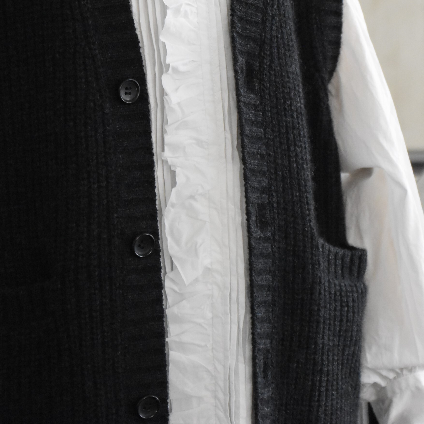 TOUJOURS(gDW[) / Rib Stitch Cardigan Vest #VM43XK02-AA(7)