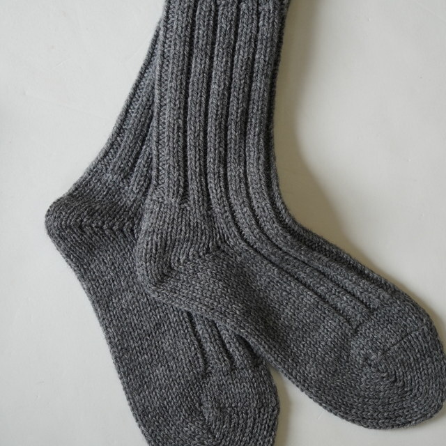 eleven 2nd (CuZJh) Washable Soft Wool Chunky Rib Socks #E2A-0054(7)
