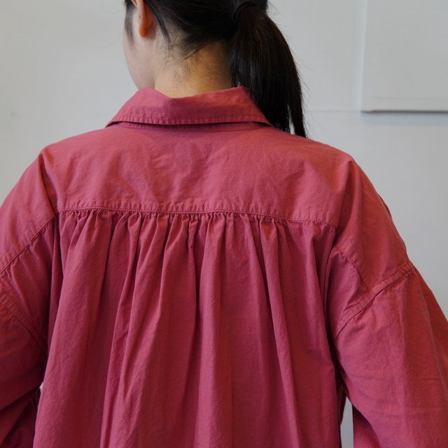 ARMEN(�A�[����) / 40s POPLIN OVER DYE WORK GATHERED SHIRT DRESS#INAM2555PD(7)