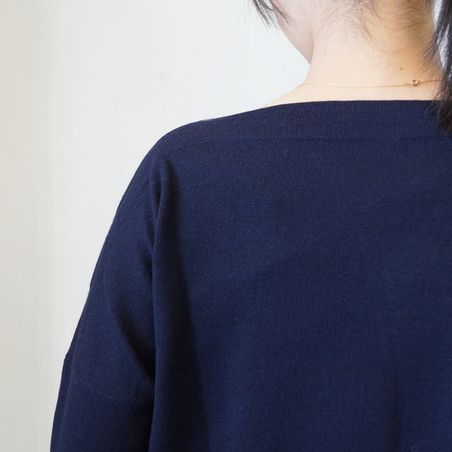 DANIELA GREGIS(_jG OWX) barchetta knitted boatneck sweater classica #MB1PW4415F(7)