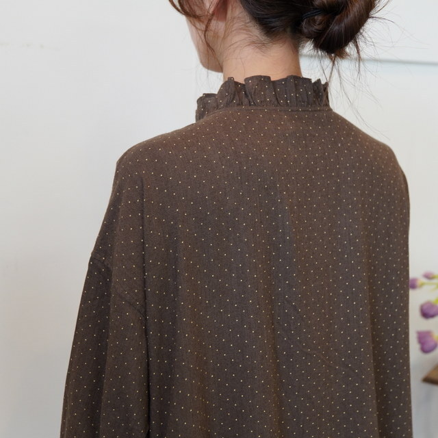 maison de soil(]h\C) / FRILL COLLAR SHIRT DRESS #INMDS25764(7)