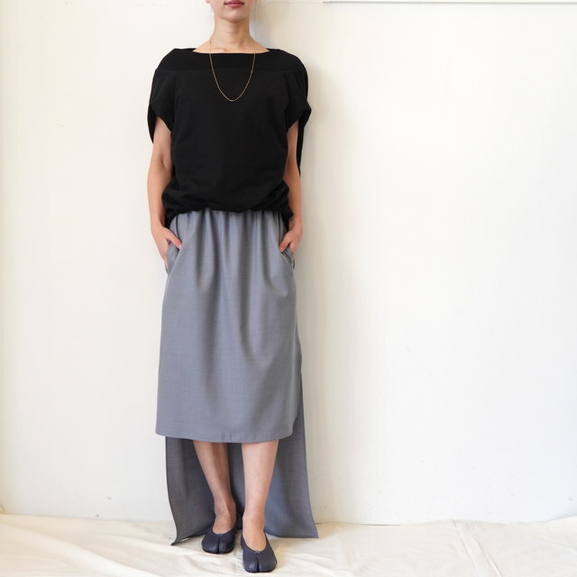 BOWTE(�o�E�g) EXTRA FINE WORSTED SERGE NARROW W STRIGHT SKIRT#261-05-0003(7)