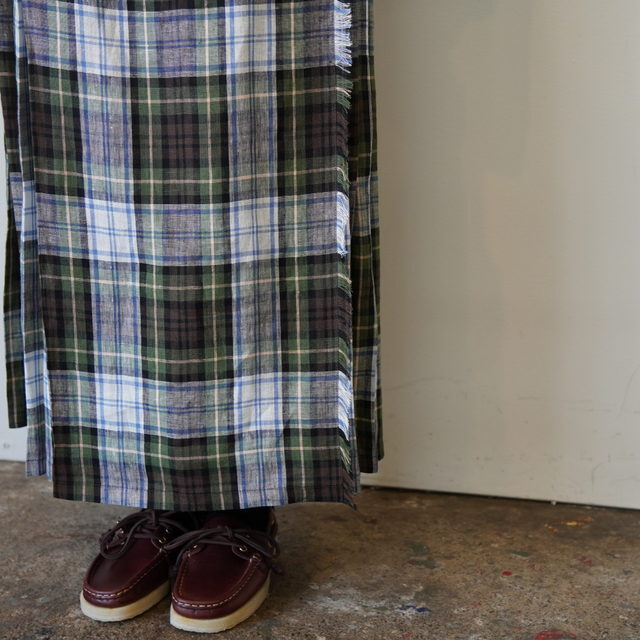 ONEIL OF DUBLIN(�I�j�[�� �I�u �_�u����) LOW WAIST ACCORDIONLO LONG KILT LENGTH #NOD2601(7)