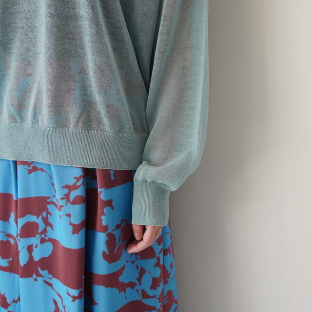 Graphpaper(�O���t�y�[�p�[) Coiled Wool Nylon Oversized Crew Neck Knit #GL261-80430(7)