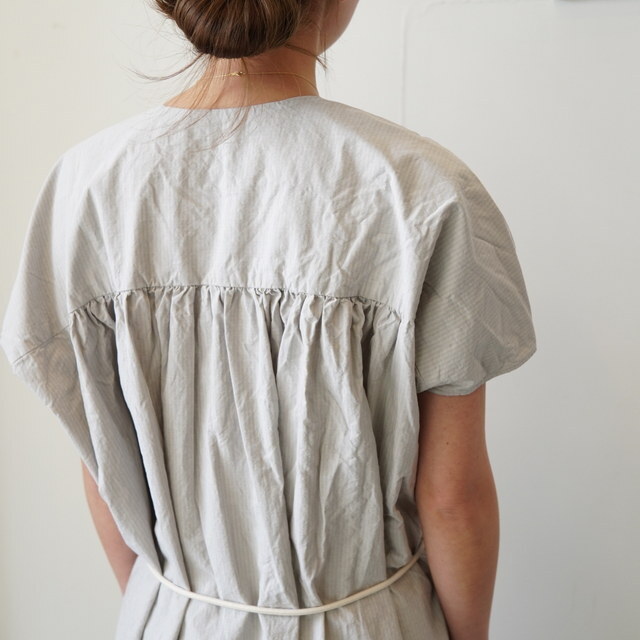 SONO(�\�m) DANTE DRESS Dusty Stripe Fine #8043-STRIPE 26SS(7)