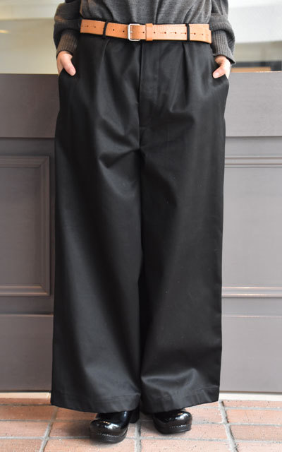 maison de soil(メゾンドソイル) ONE TUCK WIDE PANTS 12oz CHINO 