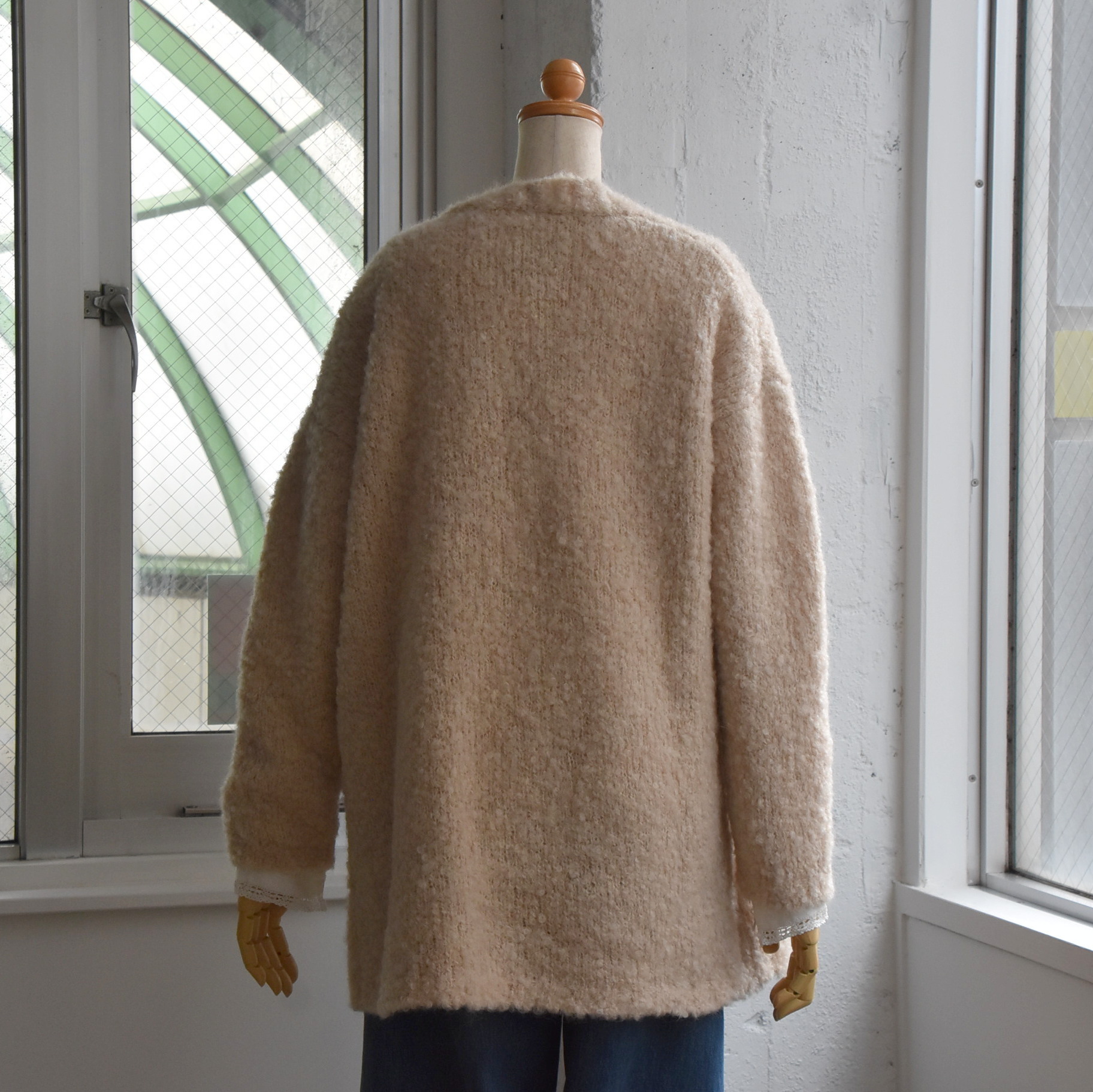 maison de soil(]h\C) / BOUCLE V-NECK CARDIGAN WITH PINy2FWJz #CNMDS2051A(8)