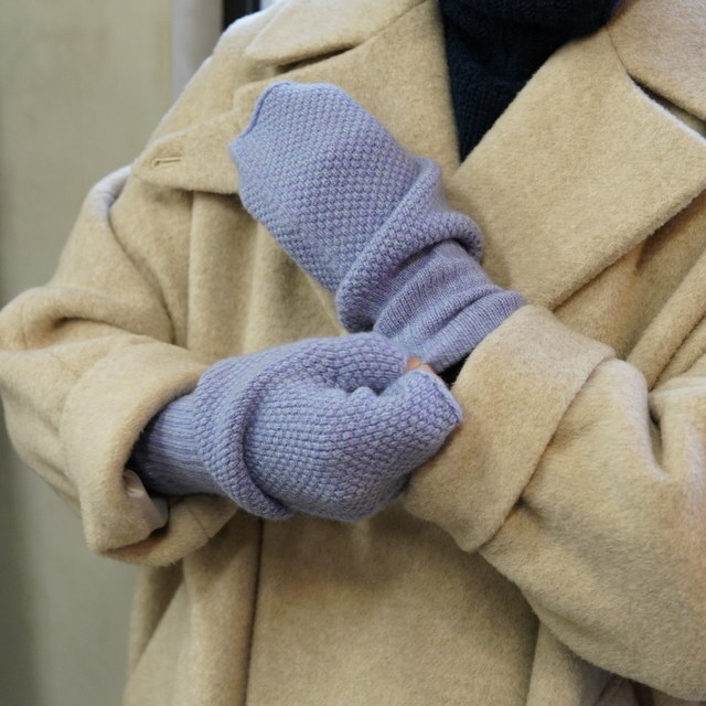 hikaru noguchi(qJ mO`) TUCK STITCH OPEN MITTENS #TUCK(8)