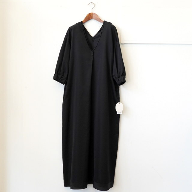 humoresque([XN) puff sleeve V neck dress #NA2101(8)