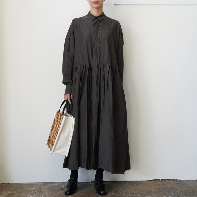 TOUJOURS(gDW[) Random Pleated Baggy Shirt Dress #MM43VD04(8)