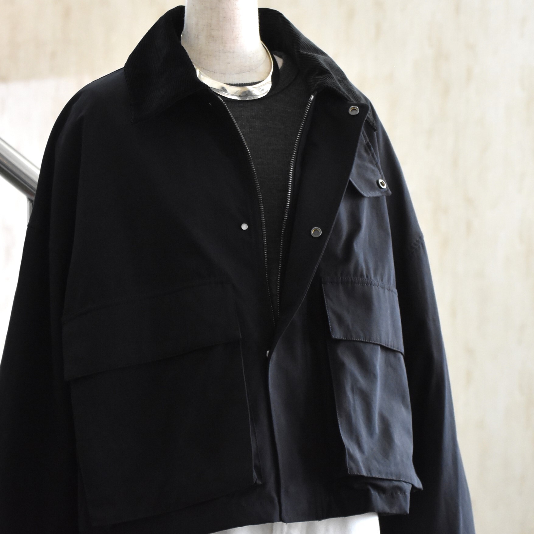 SACRA (TN) / WAXED HIGH DENSITY CLOTH SHORT JACKET #125502031-AA(8)