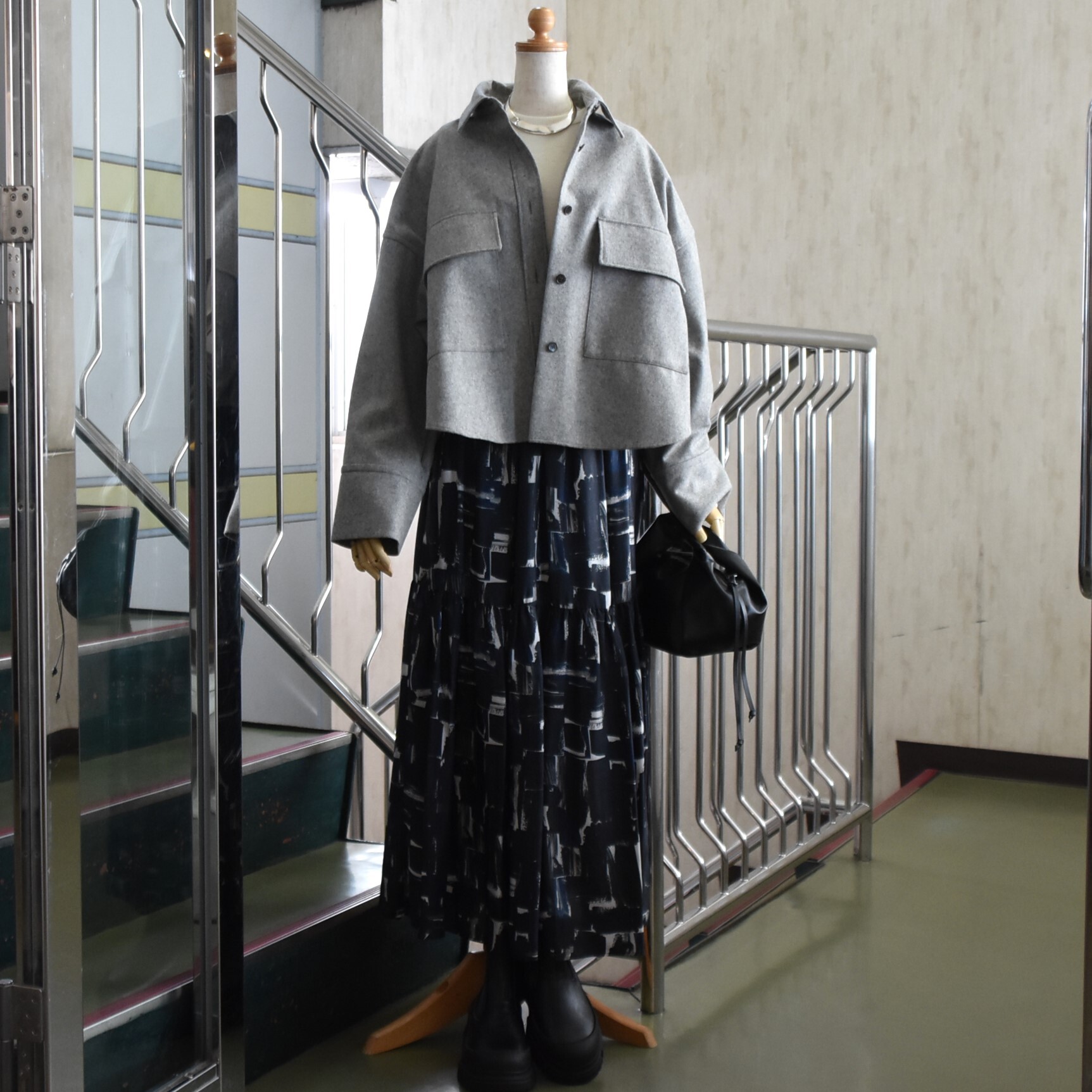 SACRA (TN) / BRUSH PAINTING SKIRT #125510123-AA(8)