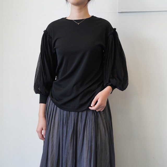 ANTIPAST(AeBpXg) / COTTON T W/MESH SLV #KNT267(8)