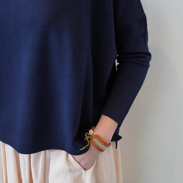 DANIELA GREGIS(_jG OWX) barchetta knitted boatneck sweater classica #MB1PW4415F(8)