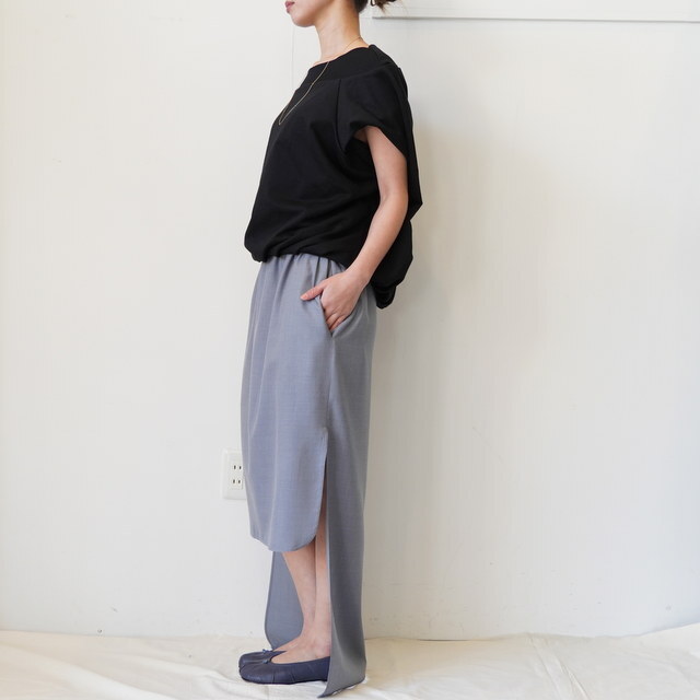 BOWTE(�o�E�g) EXTRA FINE WORSTED SERGE NARROW W STRIGHT SKIRT#261-05-0003(8)