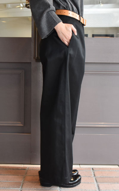 maison de soil(メゾンドソイル) ONE TUCK WIDE PANTS 12oz