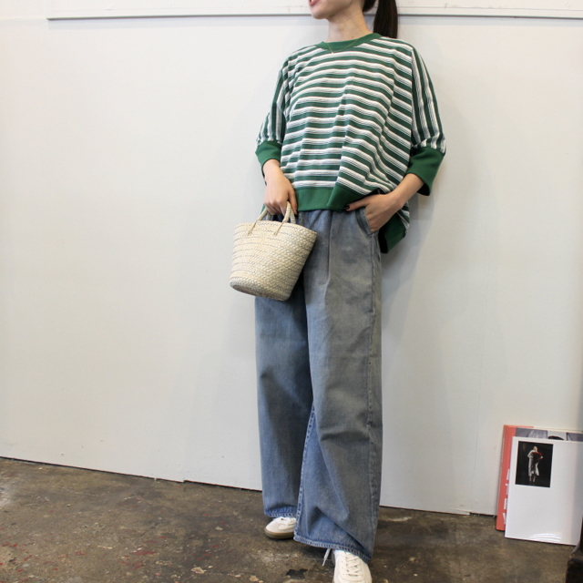 Graphpaper(グラフペーパー) Selvage Denim Two Tuck Wide Pants_GL221-40244B【K】(9)
