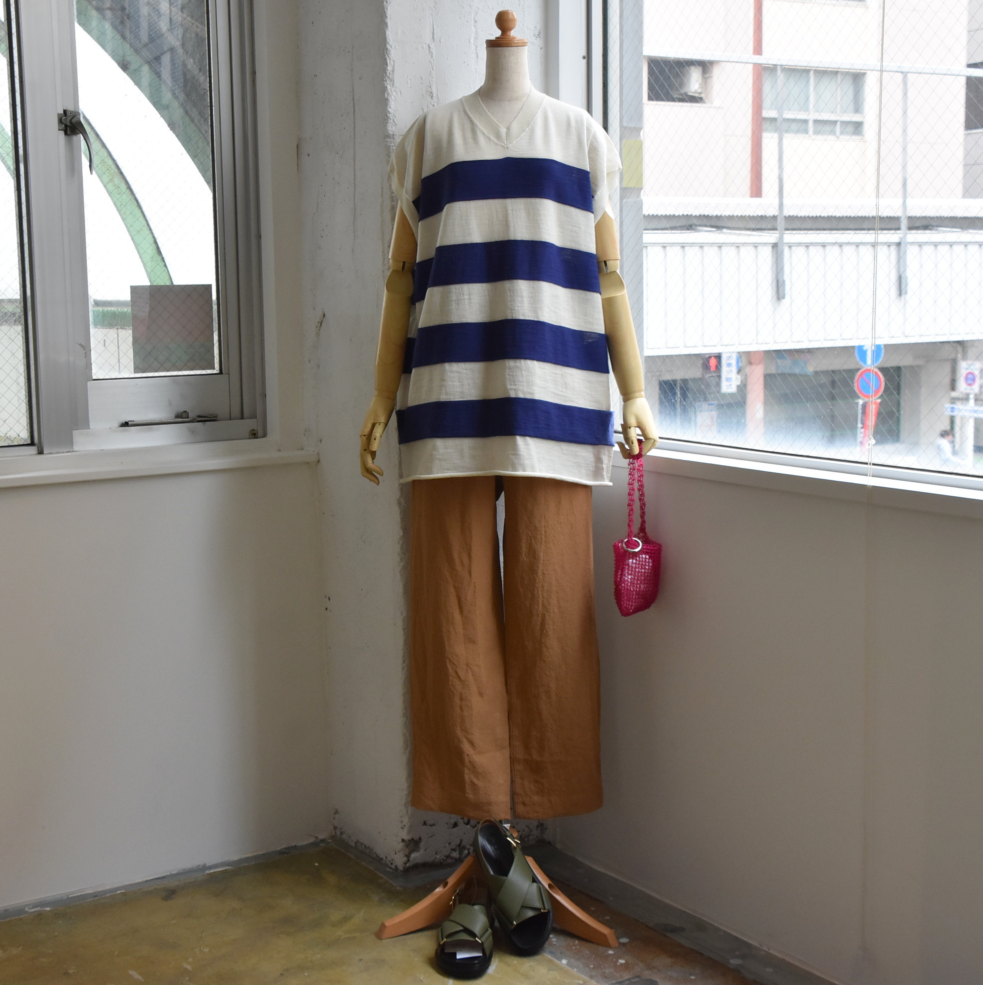 SOFIE D'HOORE(ソフィードール) / MODA Sleeveless v-neck bi color striped knit(9)