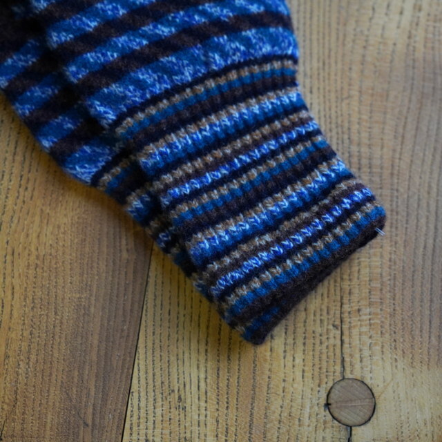 hikaru noguchi(qJ mO`) DIAGONAL MOSAIC STRIPE OPEN MITTENS #DIAGONAL(9)