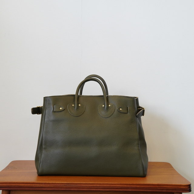 YOUNG&OLSEN(OAhI[Z) EMBOSSED LEATHER BELTED TOTE M#YO2503-GD012(9)