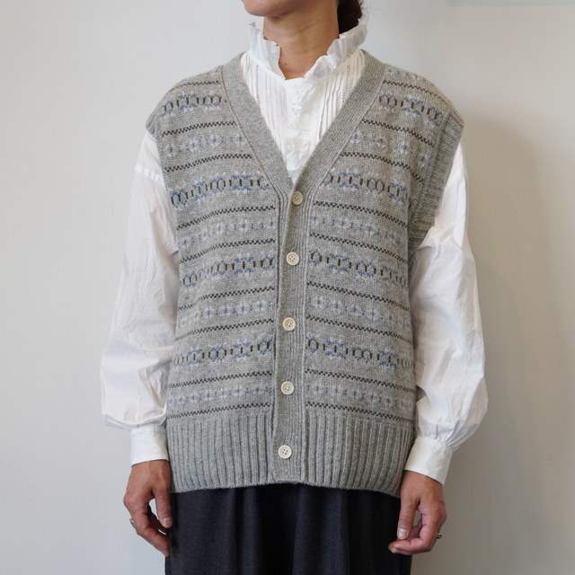 TOUJOURS(gDW[) / FAIR ISLE CARDIGAN VEST #VM43XK05(9)