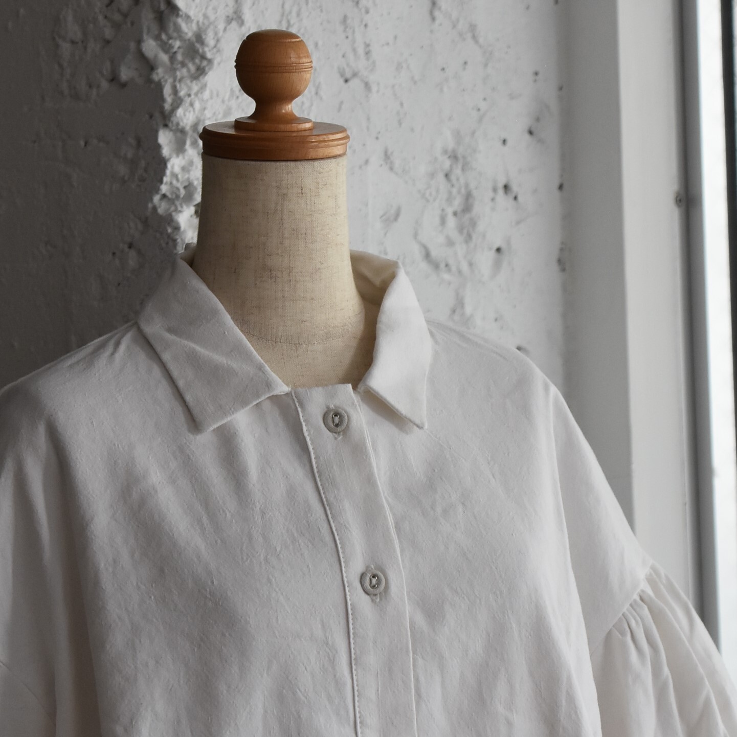 Whiteread (zCg[h) / GATHERED SLEEVES RELAXED SHIRTy2FWJz #SHIRT01-AA(9)