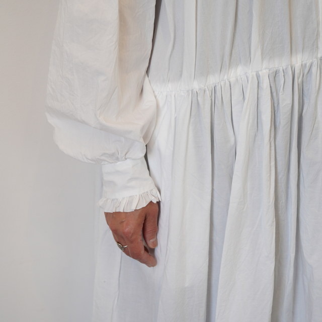 TOUJOURS(gDW[) Bishop Sleeve Classic Gathered Dress #MM43DD03(9)