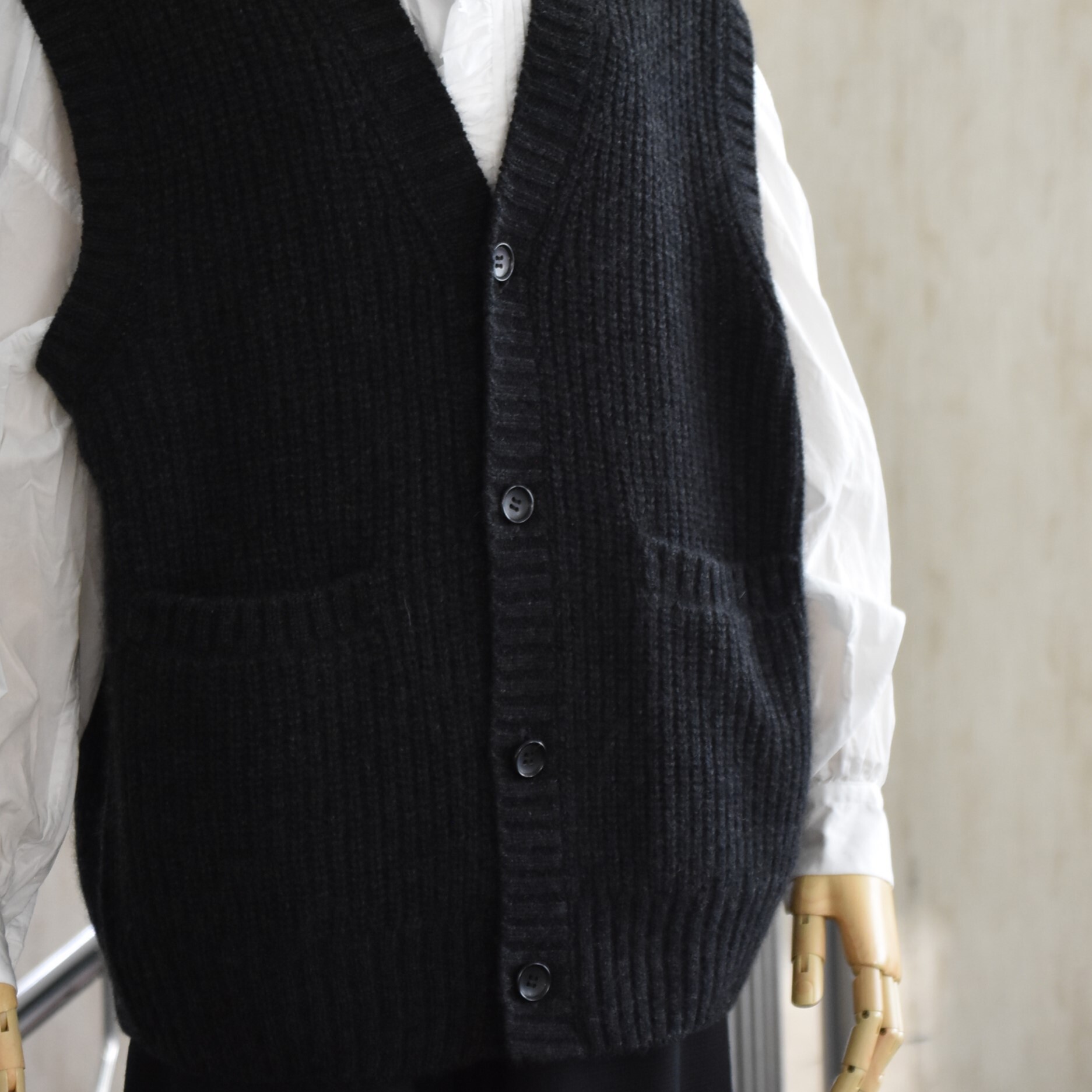 TOUJOURS(gDW[) / Rib Stitch Cardigan Vest #VM43XK02-AA(9)