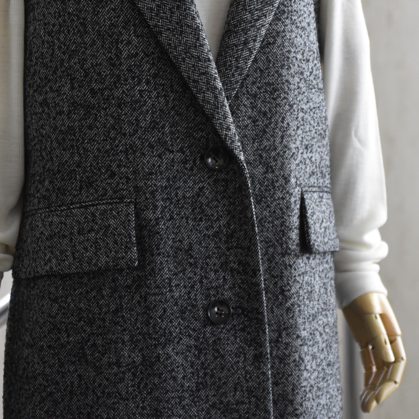 SACRA (TN) / PREMIUM HERRINGBONE TWEED GILET #125501062-AA(9)