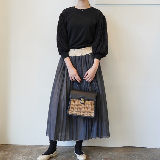 ANTIPAST(AeBpXg) / COTTON T W/MESH SLV #KNT267(9)