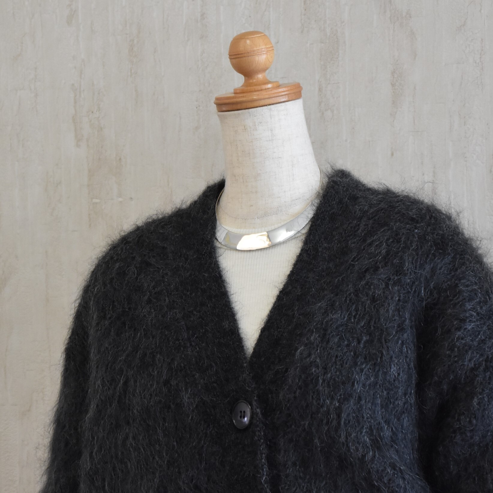 SACRA (TN) / EX.FINE MOHAIR FURROW CARDIGANy2FWJz #125634081-AA(9)