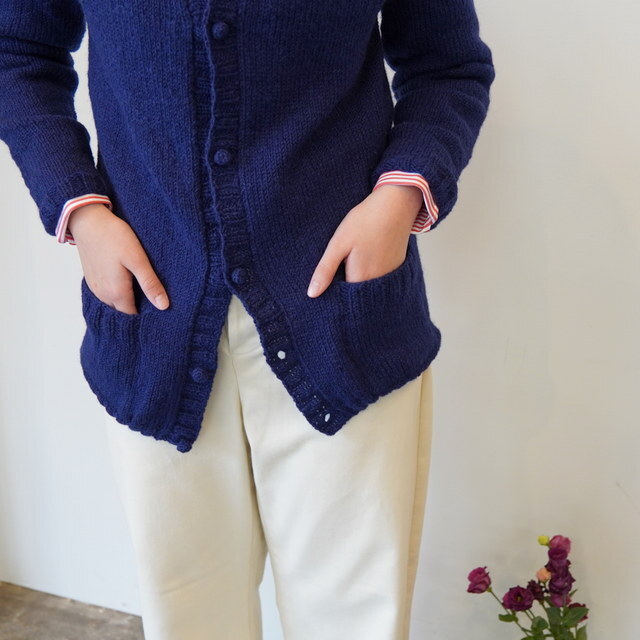 DANIELA GREGIS(_jG OWX)  hand-knitted cardigan#MMG231WO(9)