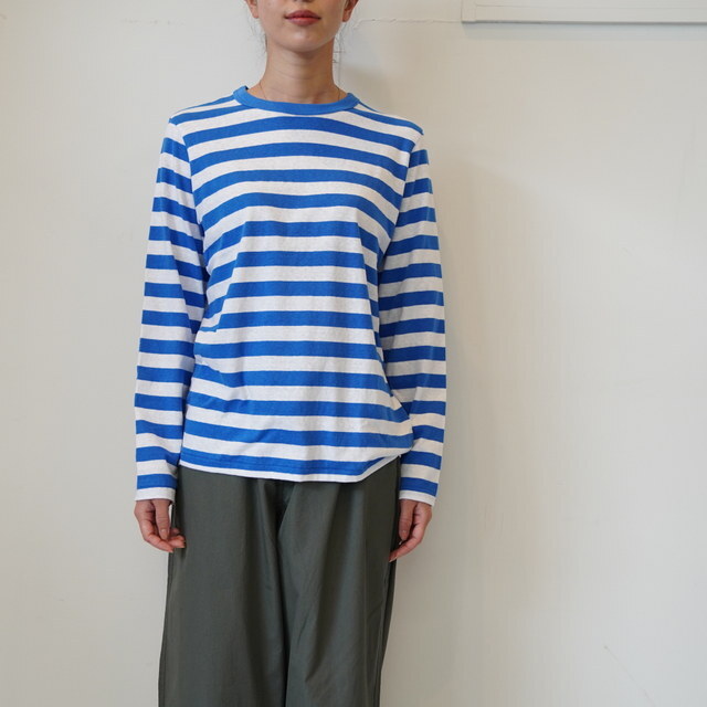 eleven 2nd (CuZJh) Cotton Border Jersey Long T-Shirt#E2C-2129(9)