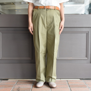 【40%off sale】 CristaSeya(クリスタセヤ)/ COTTON PLEATED SUMMER TROUSERS