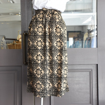 South2West8  String Skirt -Printed Flannel / Batik #GL837